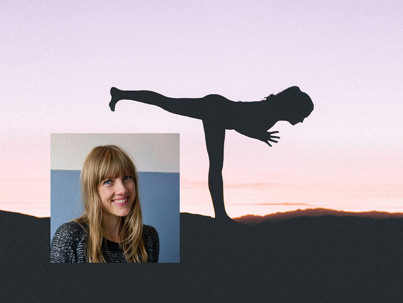 Yoga Asana und ein Portrait von Nicole Reese